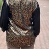 Blouse in Panterprint met Metallic