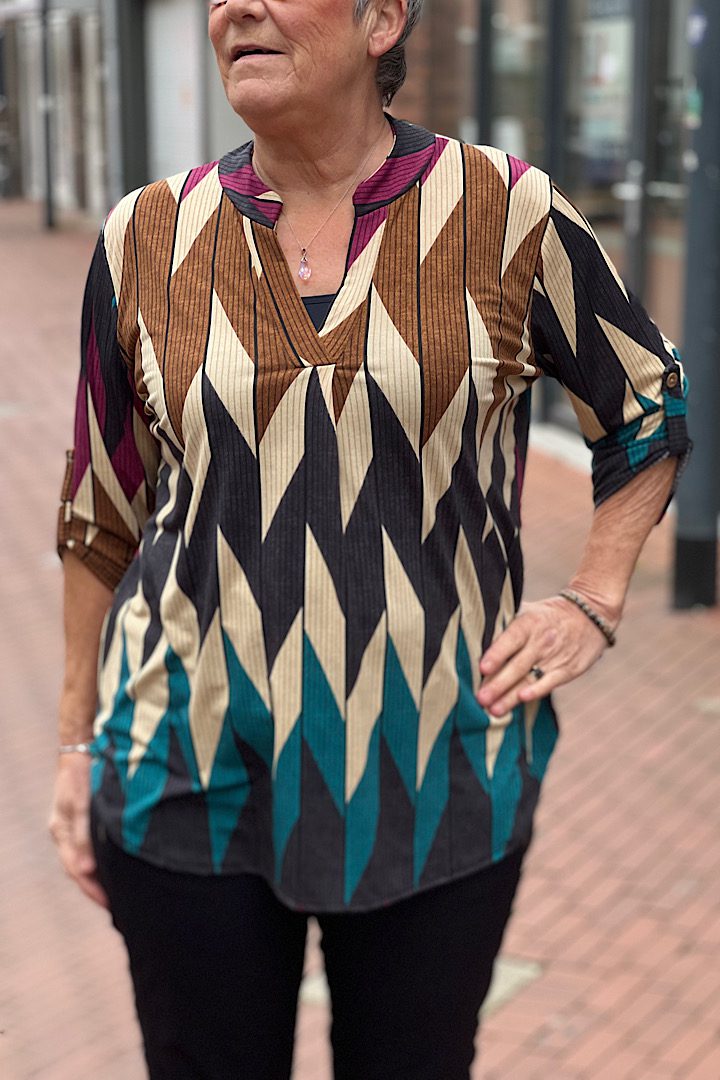 Travel blouse printed