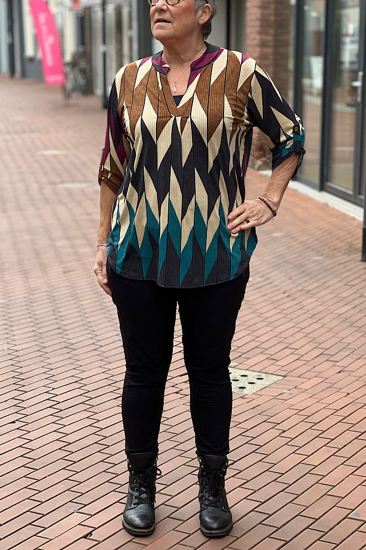 Travel blouse printed