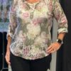 Bloemenprint Kant Dames Blouse