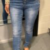 Jewelly high waist jeans knopensluiting