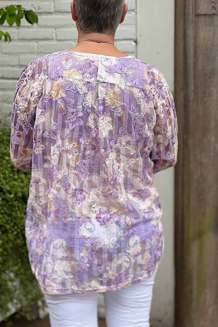 Kanten Stretch Blouse 2 delig