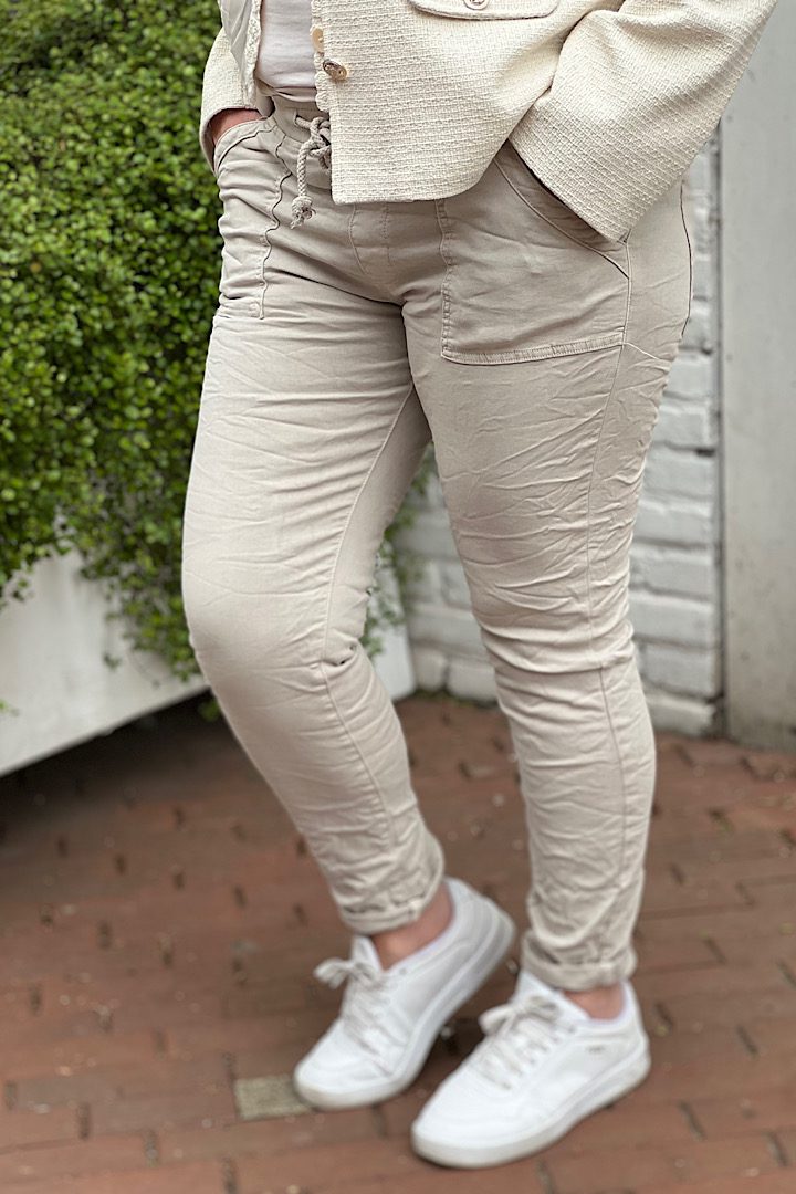 Melly & Co jogging jeans beige