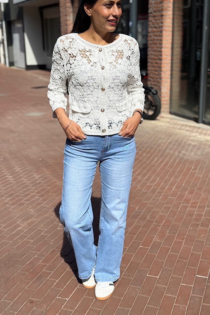 Gehaakt Vest/Top Gouden Knopen