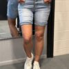 Jewelly jeans Fancy knopen short blauw