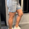 Jewelly jeans Fancy knopen short blauw