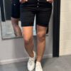 Jewelly jeans fancy Knopen short zwart