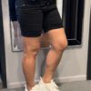 Jewelly jeans fancy Knopen short zwart
