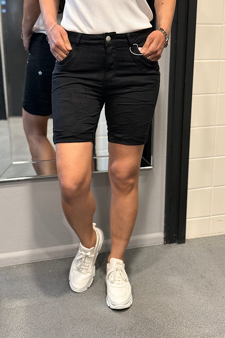Jewelly jeans short zwart