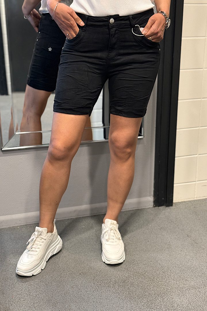Jewelly jeans short zwart