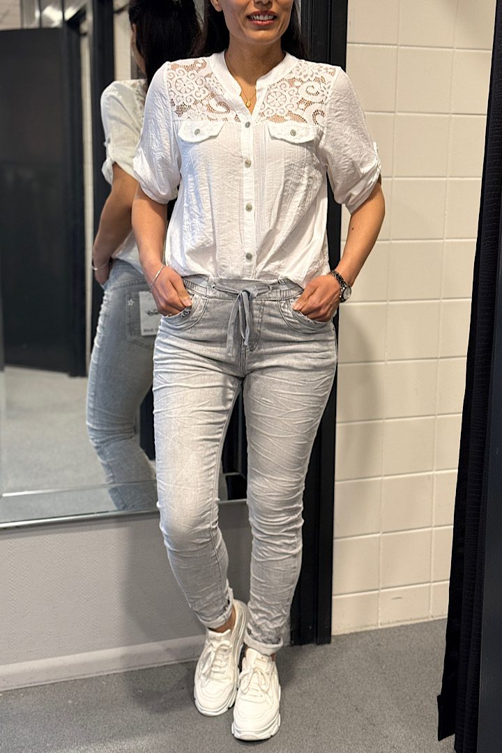 Jewelly jogging jeans grijs