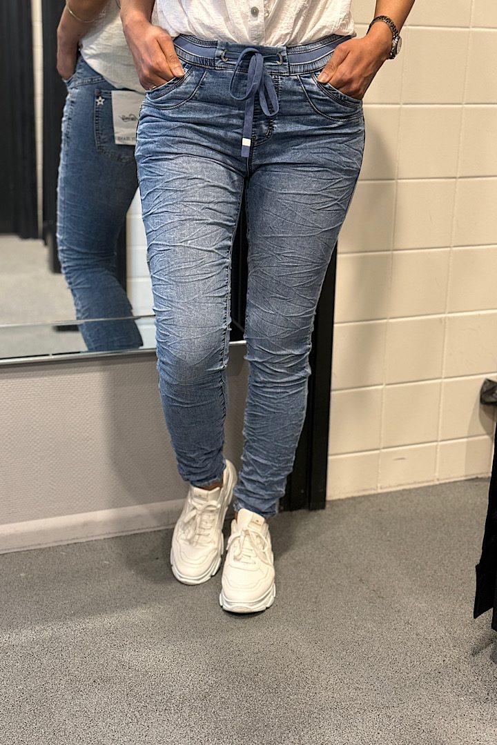 Jewelly jogging jeans blauw