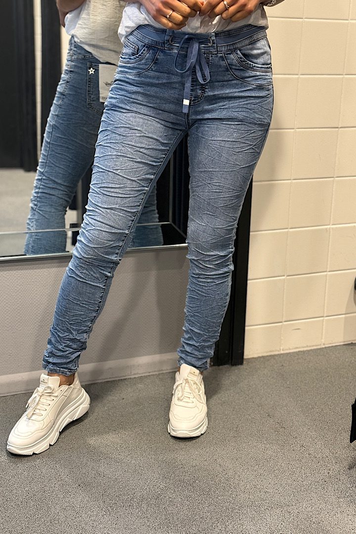 Jewelly jogging jeans blauw