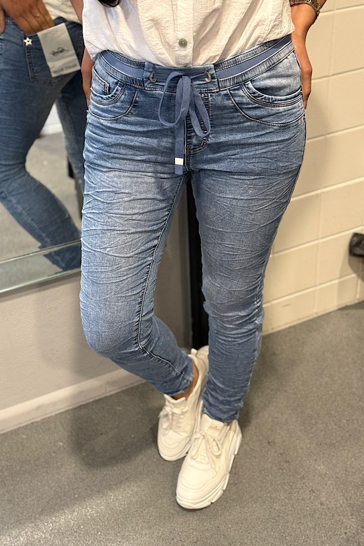 Jewelly jogging jeans blauw