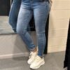 Jewelly jeans met knoopsluiting blauw