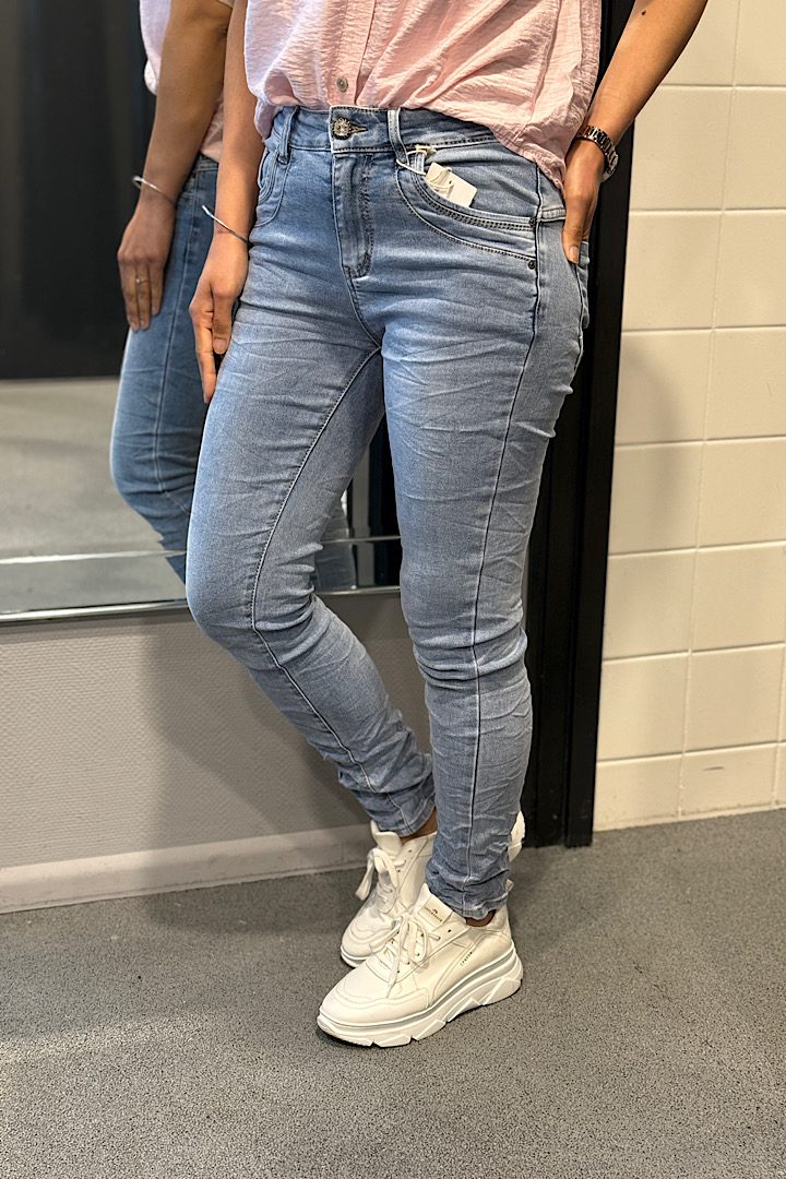 Jewelly jogging jeans licht-blauw