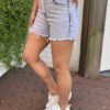 Denim Short Kathy Sparkling Grijs