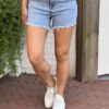 Denim Short Kathy Sparkling Blauw