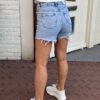 Denim Short Kathy Sparkling Blauw