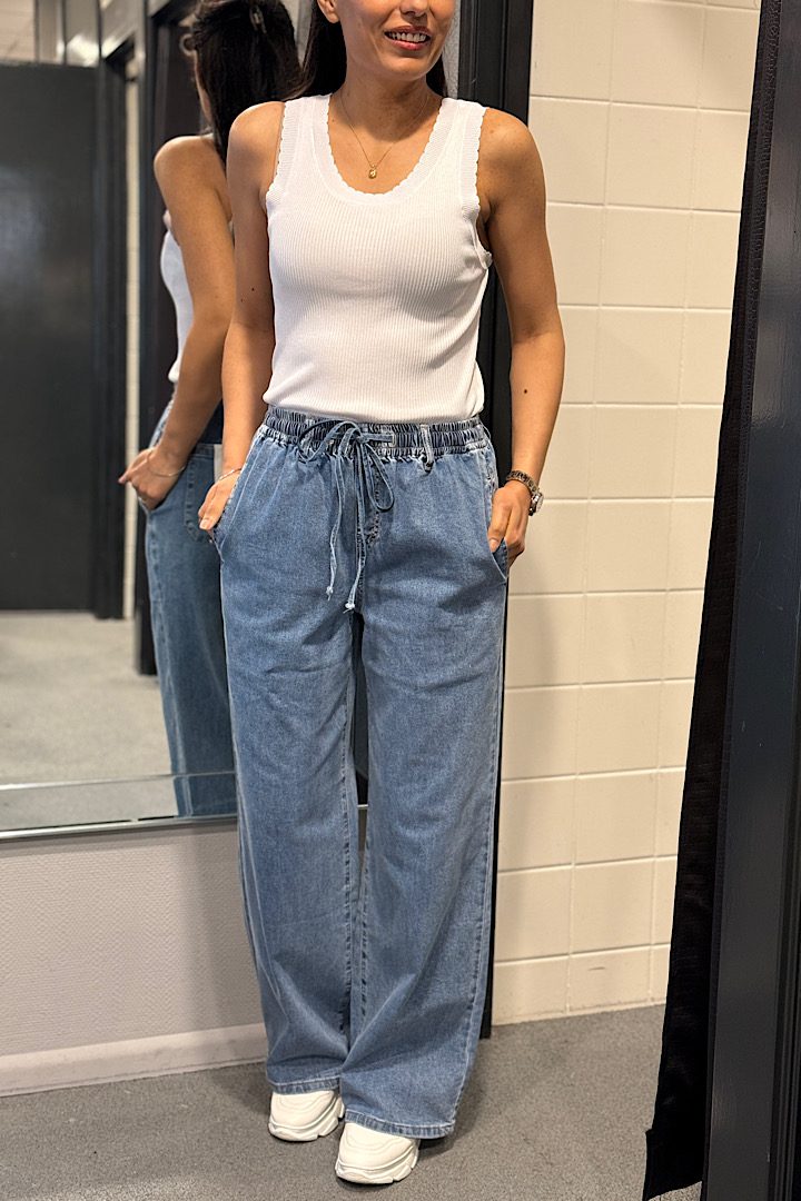 Jewelly Wide Leg jeans blauw