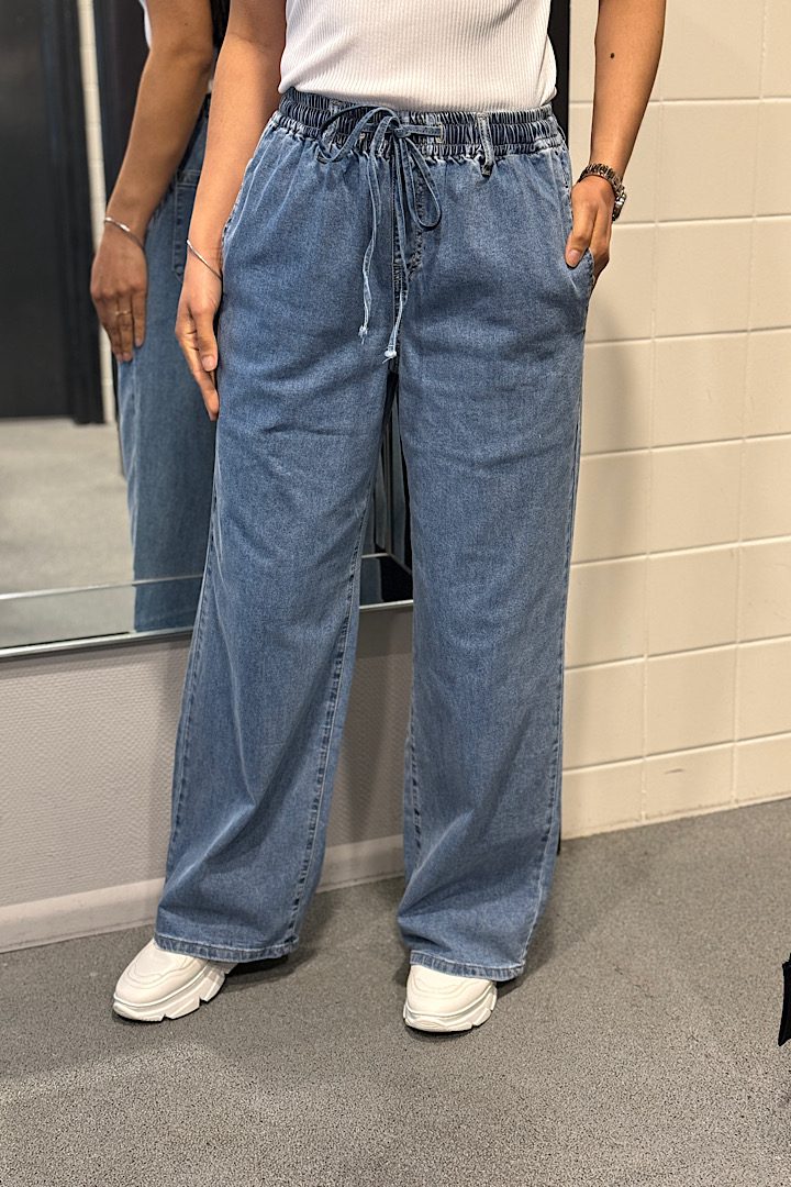 Jewelly Wide Leg jeans blauw