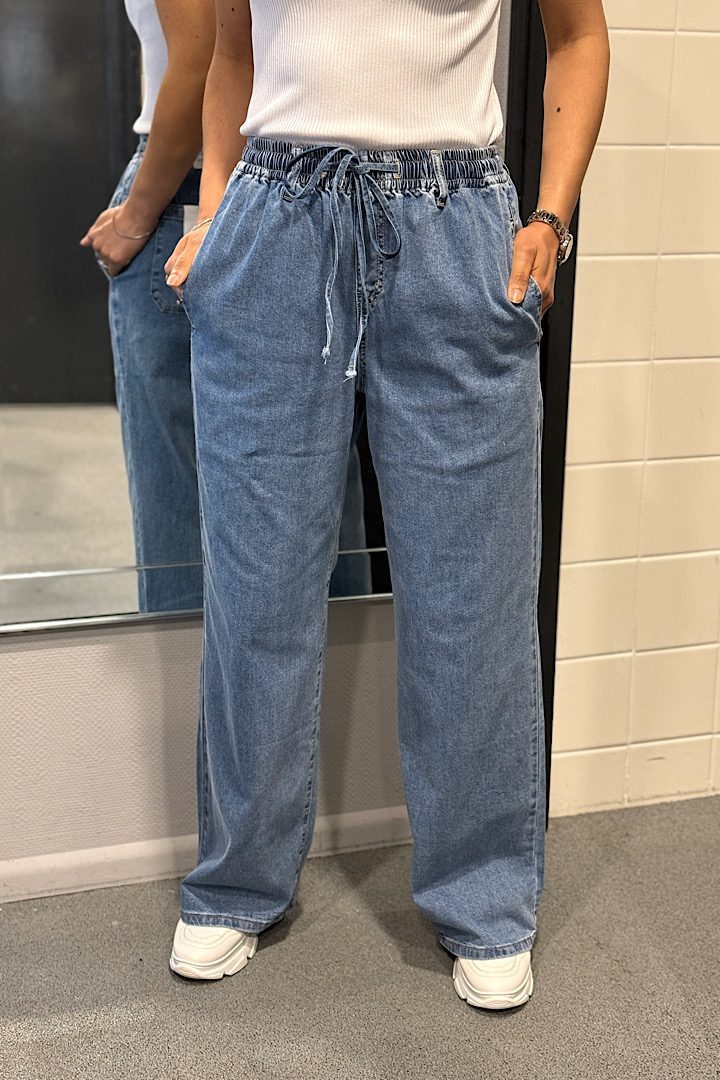 Jewelly Wide Leg jeans blauw