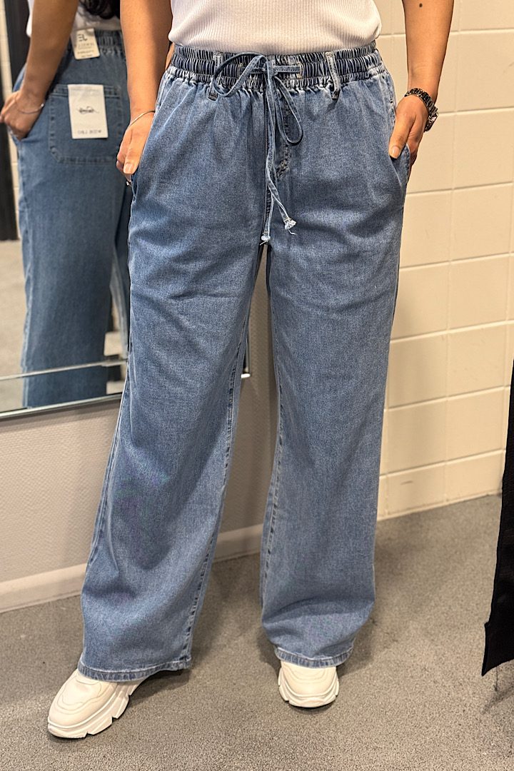 Jewelly Wide Leg jeans blauw