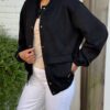 Suedine Bomber Jacket