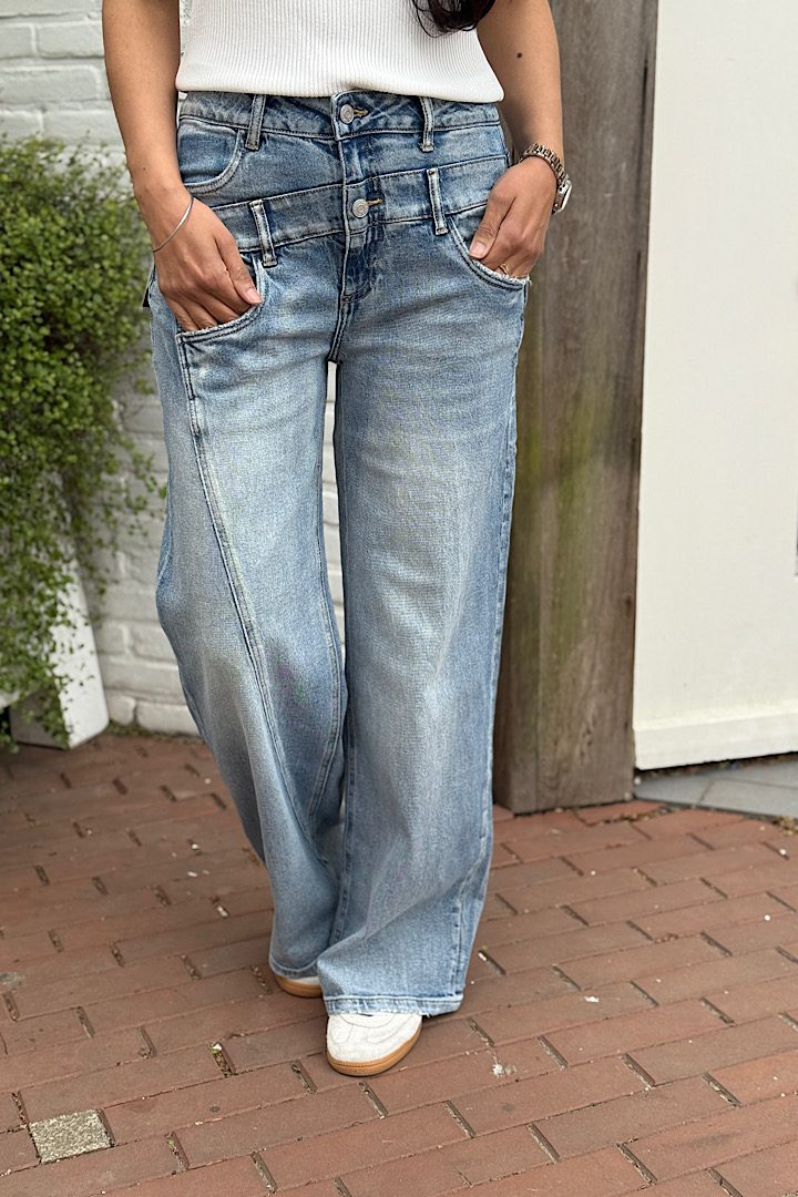 Toxik3 wide leg Jeans blauw
