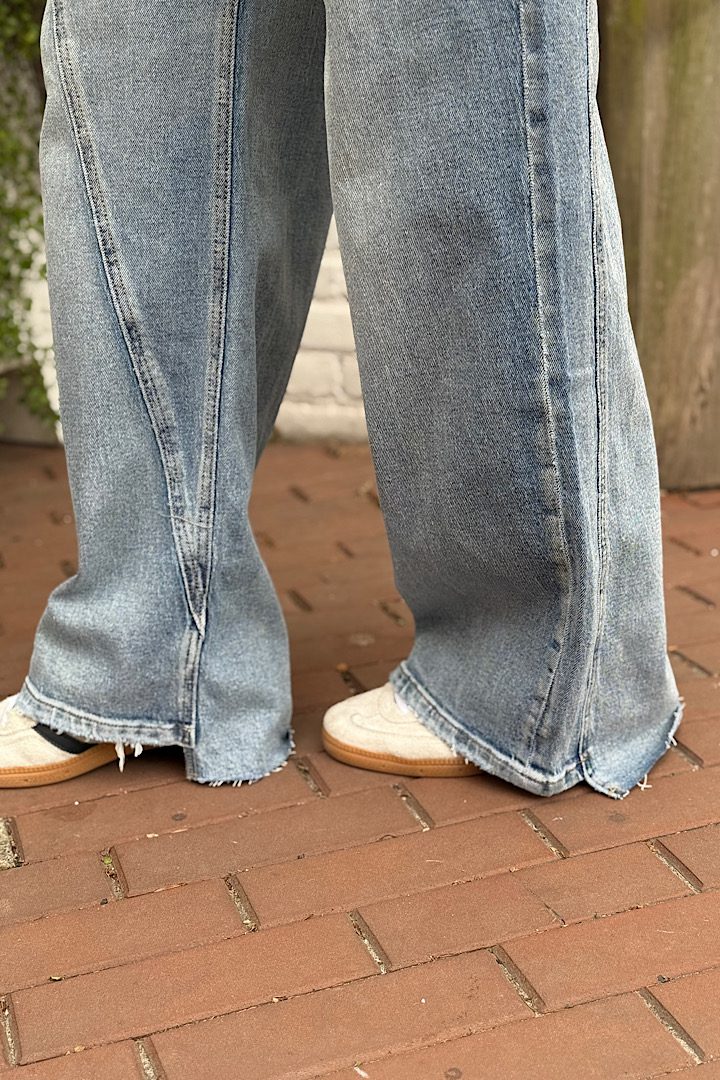 Toxik3 wide leg Jeans blauw