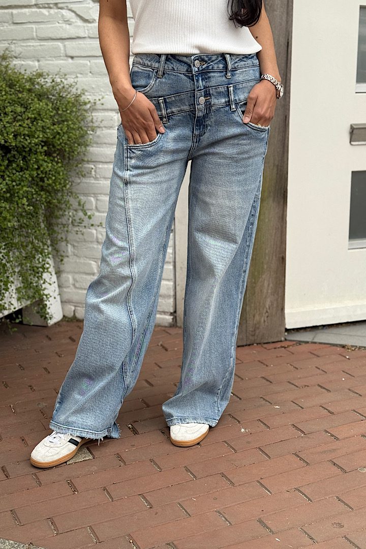 Toxik3 wide leg Jeans blauw
