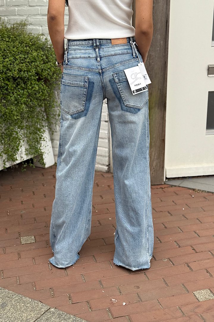 Toxik3 wide leg Jeans blauw