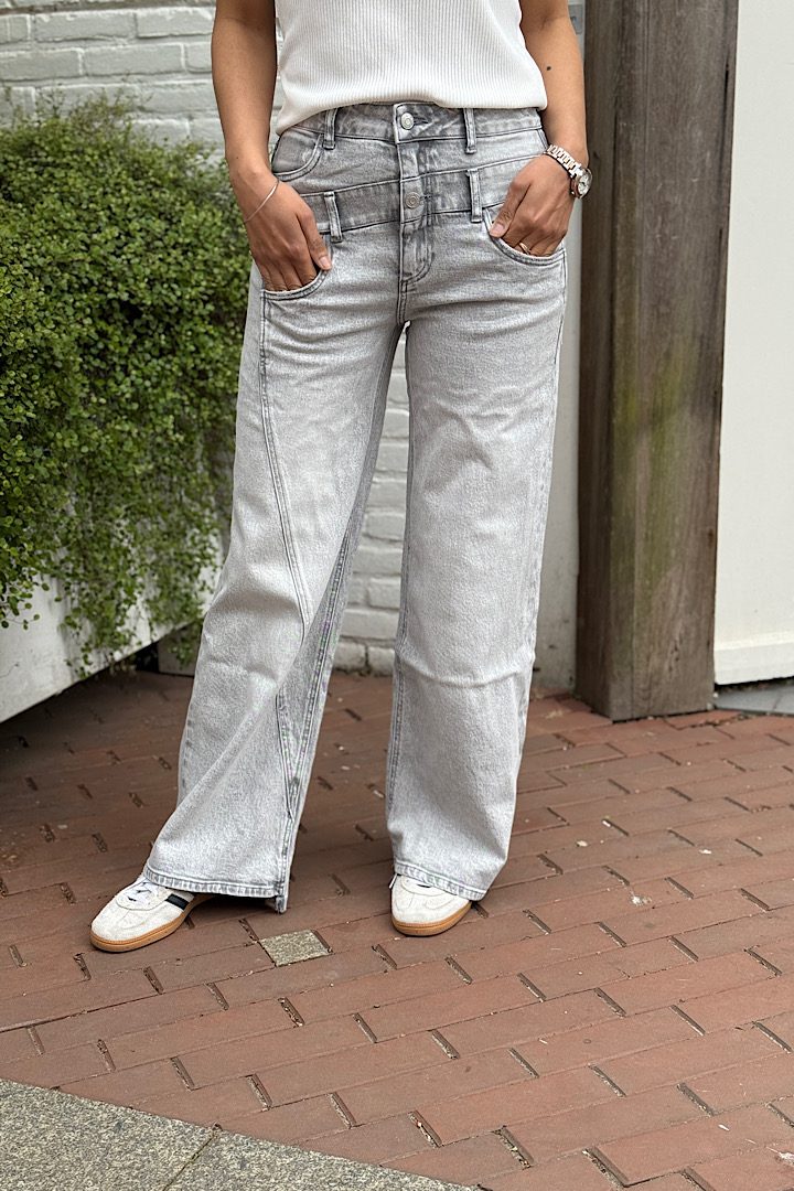 Toxik3 wide leg Jeans grijs