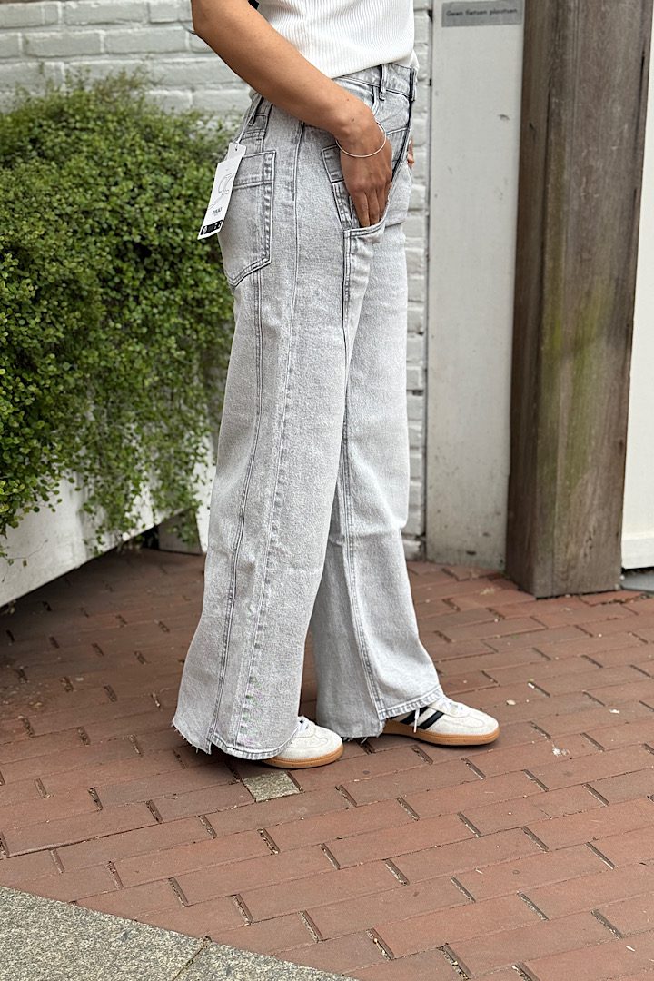 Toxik3 wide leg Jeans grijs