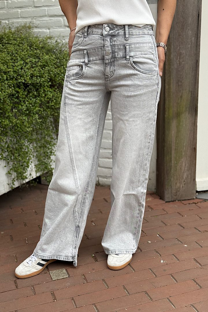 Toxik3 wide leg Jeans grijs