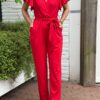 Travelstof Ruffel Jumpsuit