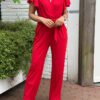 Travelstof Ruffel Jumpsuit