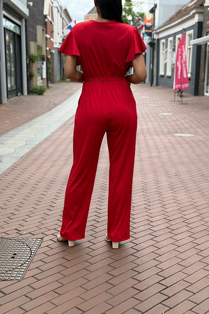 Travelstof Ruffel Jumpsuit