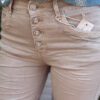 Jewelly jeans Fancy knopen short beige