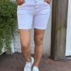 Jewelly jeans Fancy knopen short wit