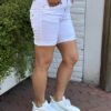 Jewelly jeans Fancy knopen short wit