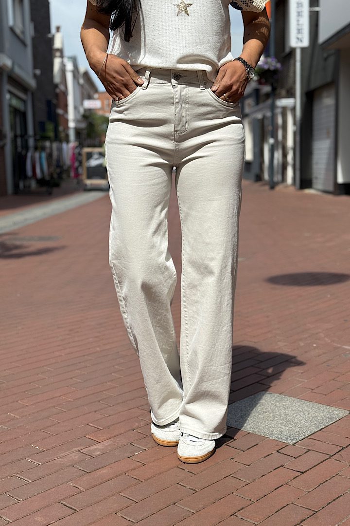 Goodies Jeans wide leg beige