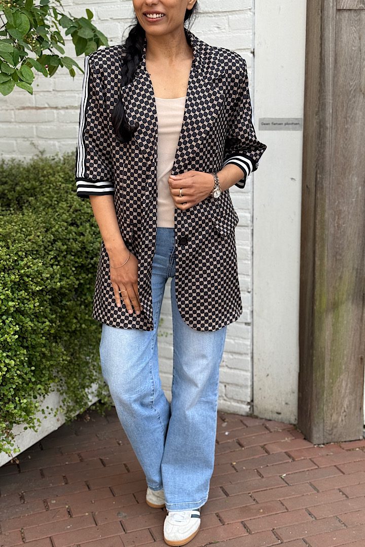 Oversized Blazer met print