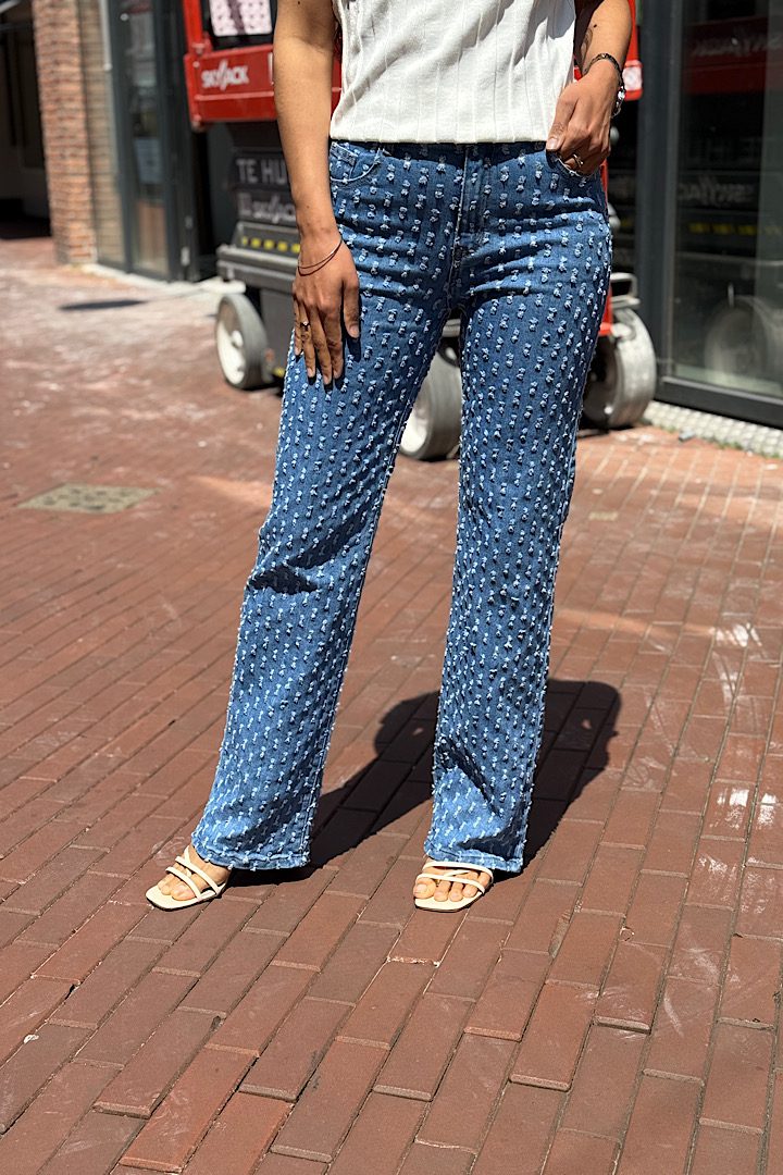 Hello Miss wide leg Jeans blauw
