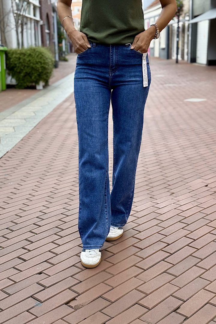 Hello Miss wide leg Jeans blauw