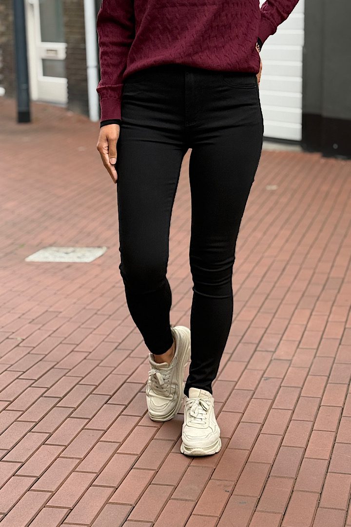 Toxik3 Hoge Taille Skinny Jeans Zwart