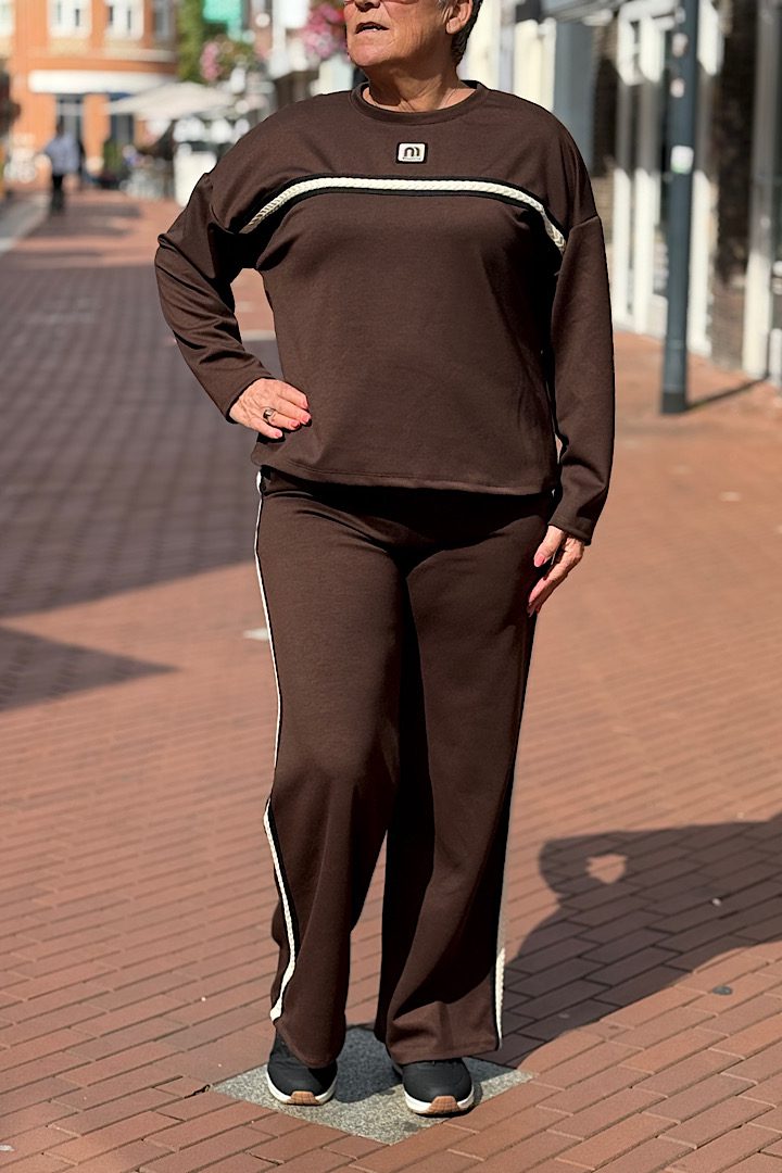 Comfy Jogset met Gevlochten bies