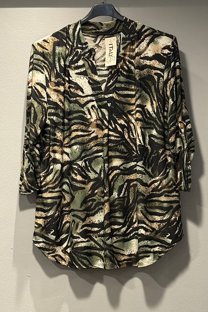 Travel blouse met print