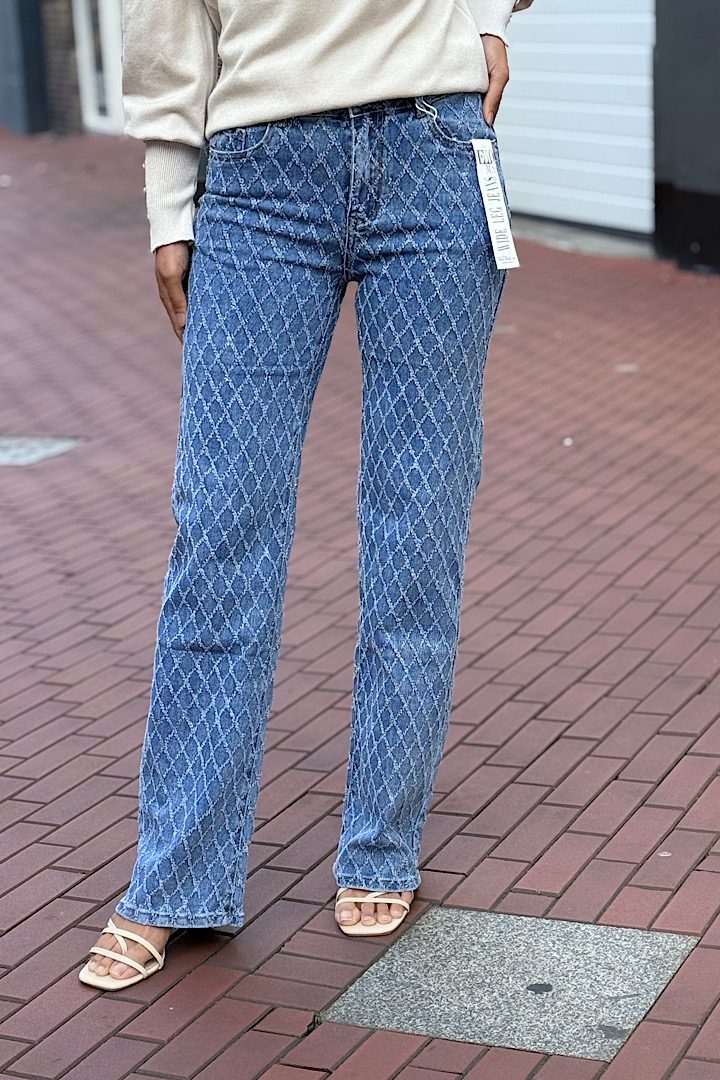 Hello Miss wide leg Jeans blauw
