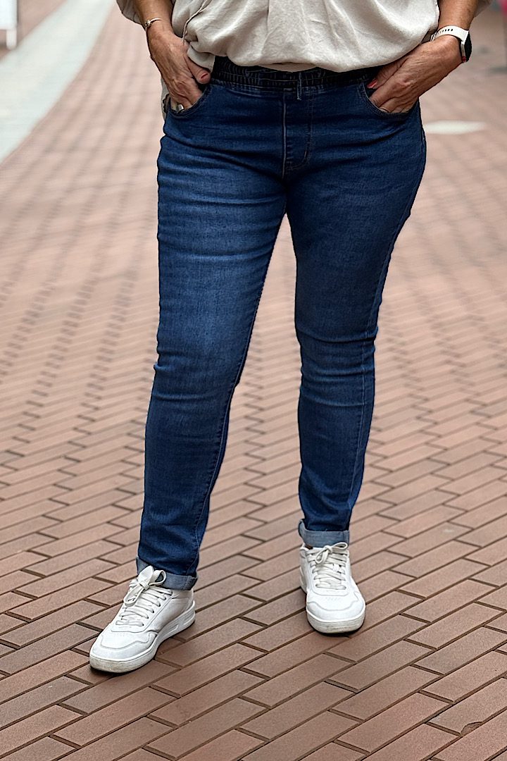 Miss RJ jogging jeans donkerblauw